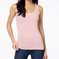 Maison Jules Regata feminina sem mangas com decote redondo, rosa, tamanho XS
