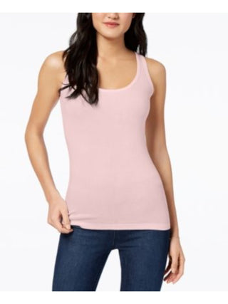 Maison Jules Regata feminina sem mangas com decote redondo, rosa, tamanho XS