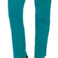 Calças de controle de barriga femininas com tachas JM Collection, comprimentos regulares e curtos, azul, tamanho XS