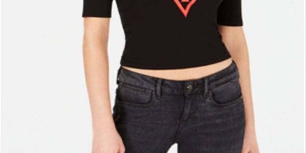 Blusa feminina Guss com decote falso e manga cotovelo, preta, tamanho M