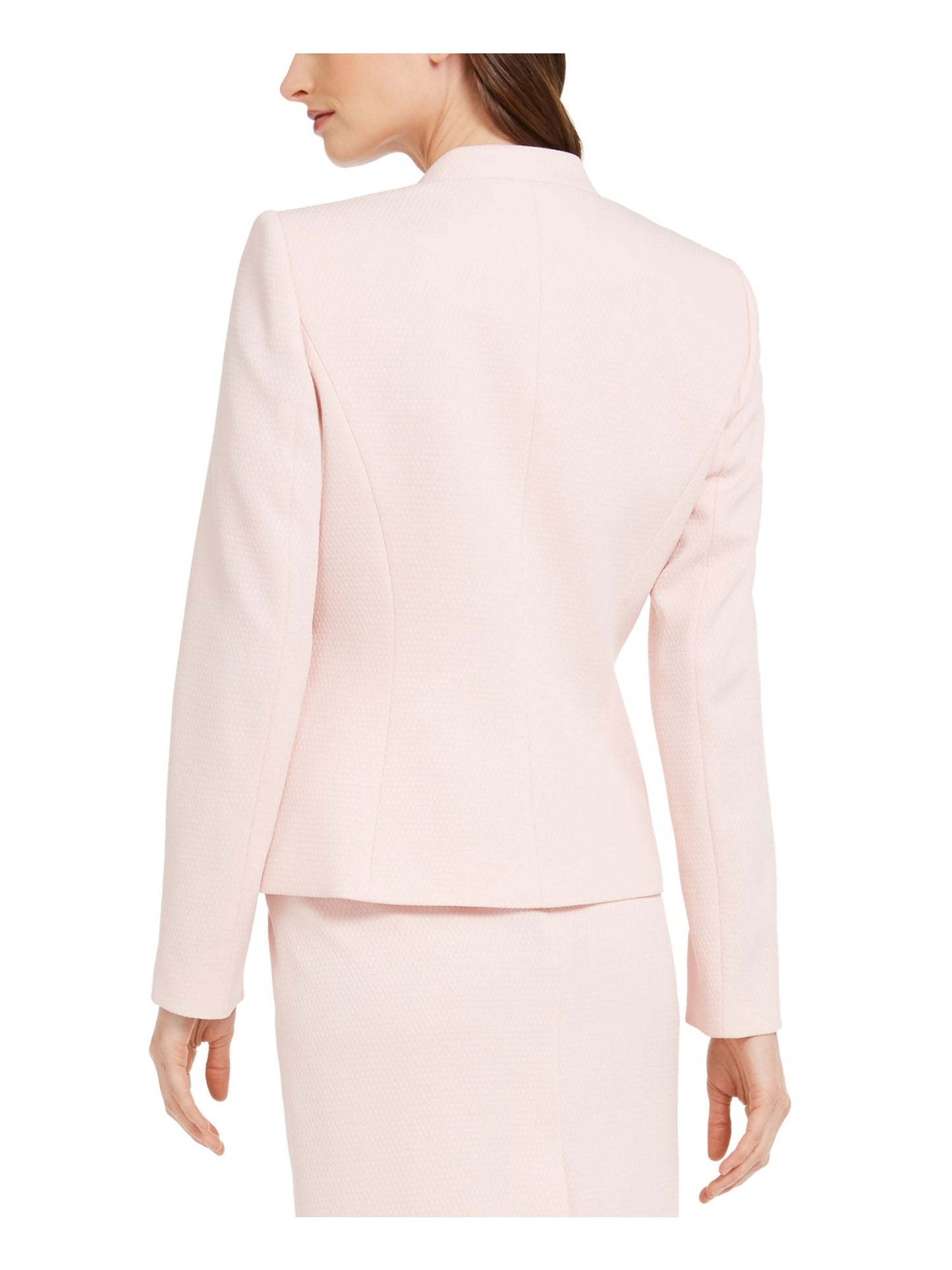 Calvin Klein Blazer Feminino Assimétrico Frontal Rosa Tamanho 2 Petite