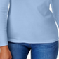 Blusa feminina Karen Scott de algodão com decote redondo, azul, tamanho XXG