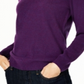 Suéter de cashmere feminino Charter Club com gola redonda, roxo, tamanho pequeno e pequeno