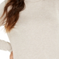 Blusa feminina de gola alta e manga comprida estilo &amp; co, bege, tamanho XXL