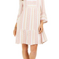 Vestido feminino estampado com manga sino estilo &amp; co rosa tamanho pequeno