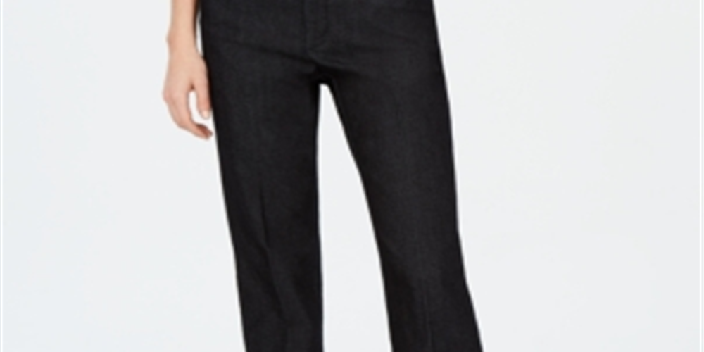 Calça feminina Charter Club com controle de barriga, preta, tamanho 4