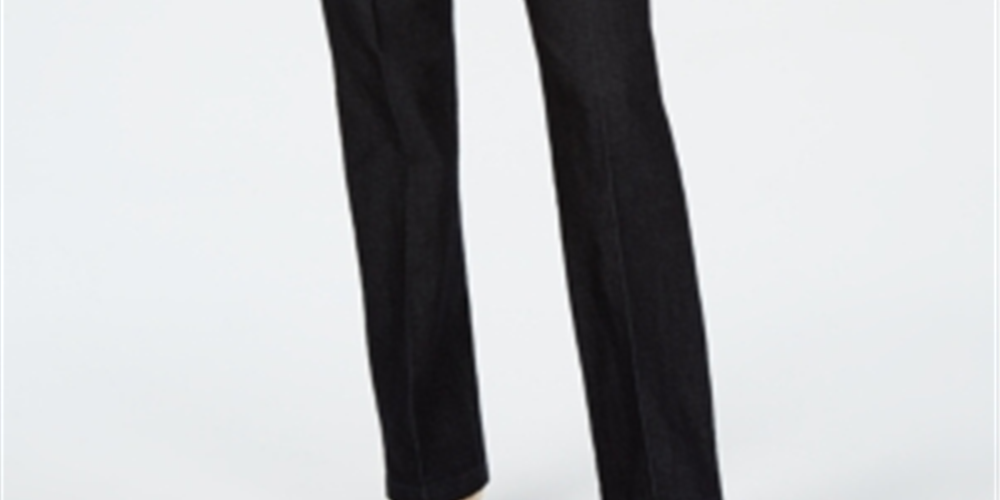 Calça feminina Charter Club com controle de barriga, preta, tamanho 4