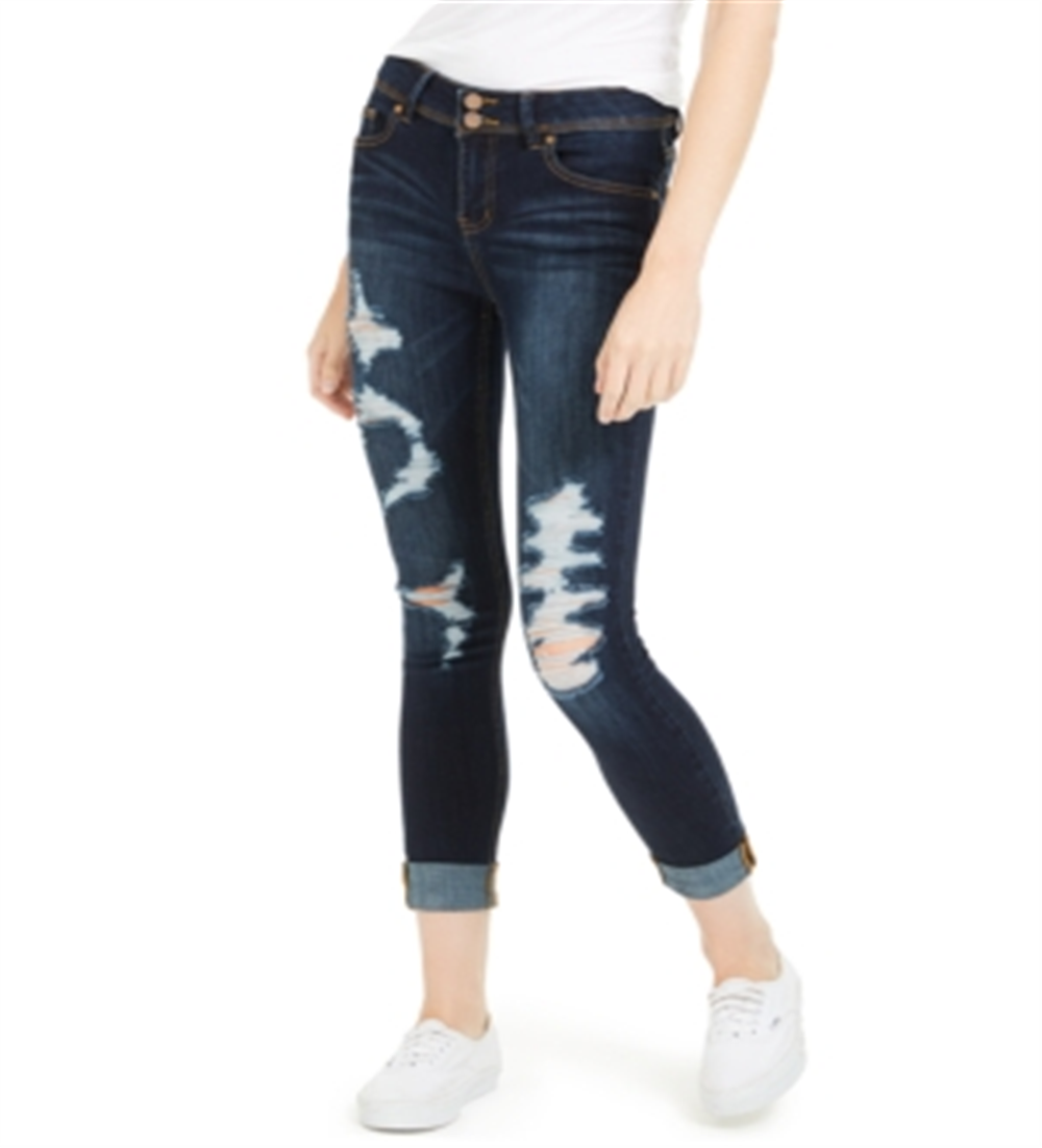 Calça jeans rasgada Curvy Indigo Rein Junior, azul, tamanho 1