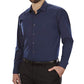 Camisa social masculina Kenneth Cole Big and Tall, lisa, azul, tamanho 3XL