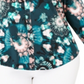 Blusa feminina estampada com decote dividido, verde, tamanho 0X, da INC International Concepts