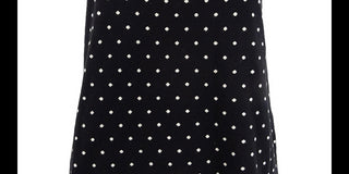 Blusa feminina sem mangas com estampa de bolinhas Anne Klein, preta, tamanho P