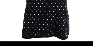 Blusa feminina sem mangas com estampa de bolinhas Anne Klein, preta, tamanho P