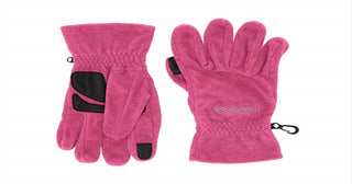 Luvas de inverno macias com tela sensível ao toque Columbia para mulheres, rosa, tamanho GG
