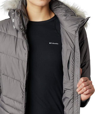 Jaqueta térmica feminina Columbia Peak to Park cinza tamanho XS