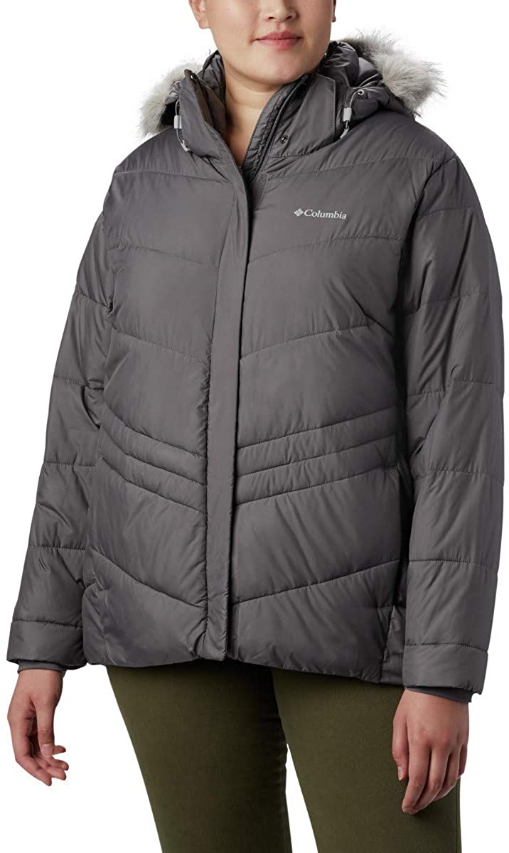 Jaqueta térmica feminina Columbia Peak to Park cinza tamanho XS