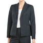 Blazer feminino Le Suit com gola entalhada e bolsos ocultos, dois botões, azul marinho, tamanho 2, pequeno