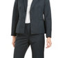 Blazer feminino Le Suit com gola entalhada e bolsos ocultos, dois botões, azul marinho, tamanho 2, pequeno