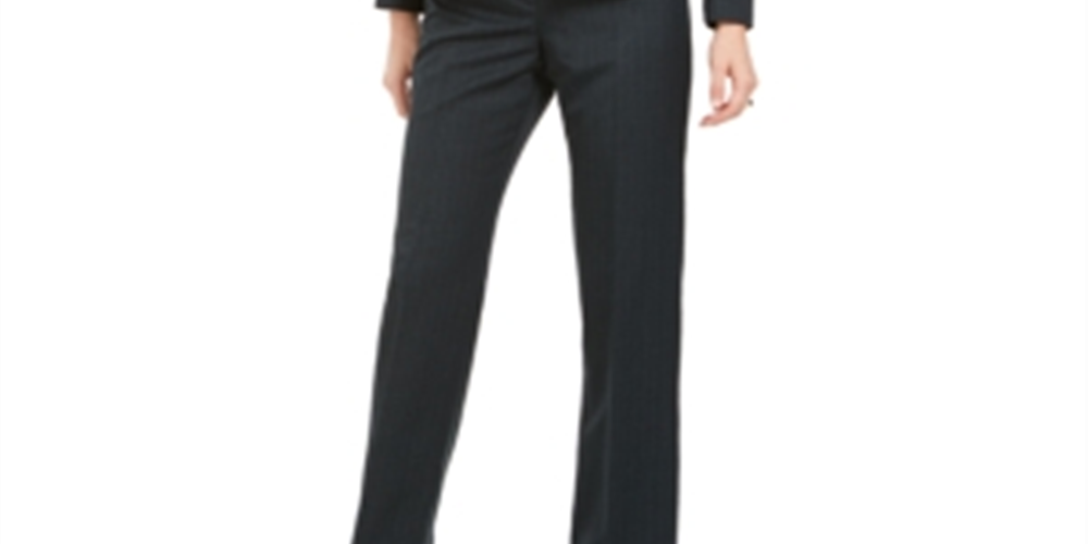 Blazer feminino Le Suit com gola entalhada e bolsos ocultos, dois botões, azul marinho, tamanho 2, pequeno