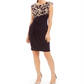 Vestido tubinho sem mangas com drapeado lateral feminino conectado, roxo, tamanho 8 pequeno