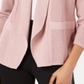 Cardigan Alfani Feminino de Malha Aberta em Mistura de Linho Rosa Tamanho M