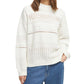 Suéter de malha Trista Pointelle feminino French Connection, branco, tamanho médio