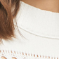 Suéter de malha Trista Pointelle feminino French Connection, branco, tamanho médio