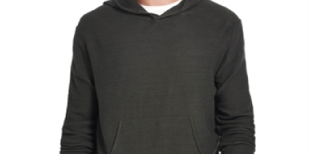 Suéter masculino vintage de malha com capuz e à prova de intempéries, preto, tamanho grande