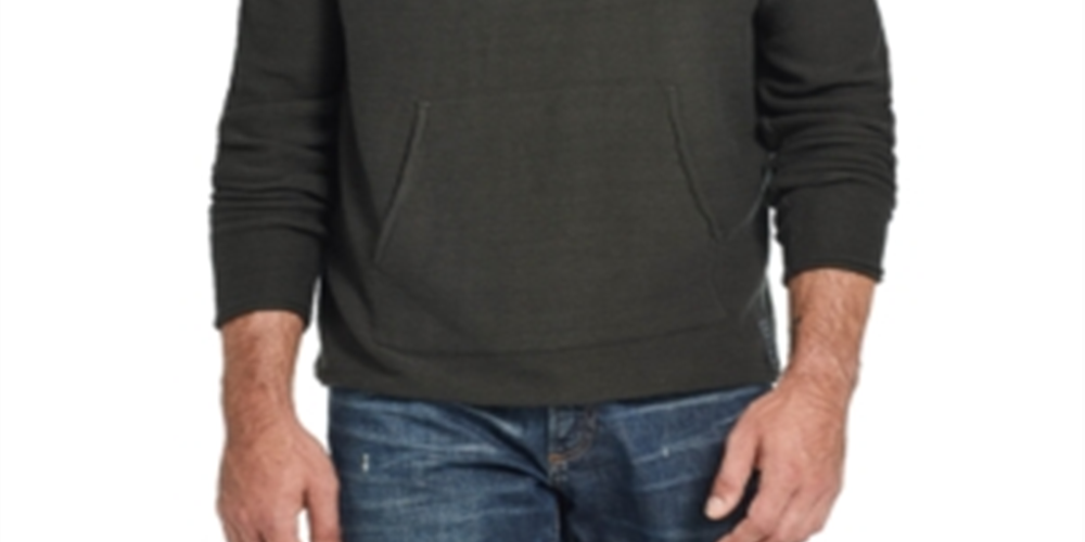 Suéter masculino vintage de malha com capuz e à prova de intempéries, preto, tamanho grande