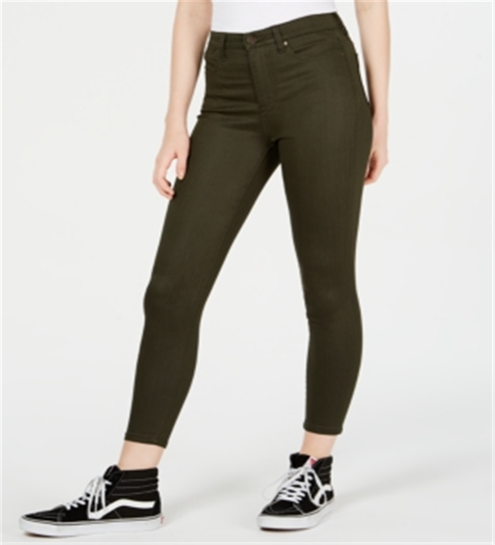 Calça jeans skinny de cintura alta e tornozelo Celebrity Pink Junior, tamanho 5, verde