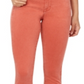 Calça jeans skinny feminina William Rast Perfect Ankle, laranja, tamanho 26