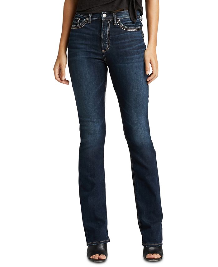 Calça jeans feminina Calley High Rise Slim Boot, azul, tamanho 28, da Silver Jeans Co.