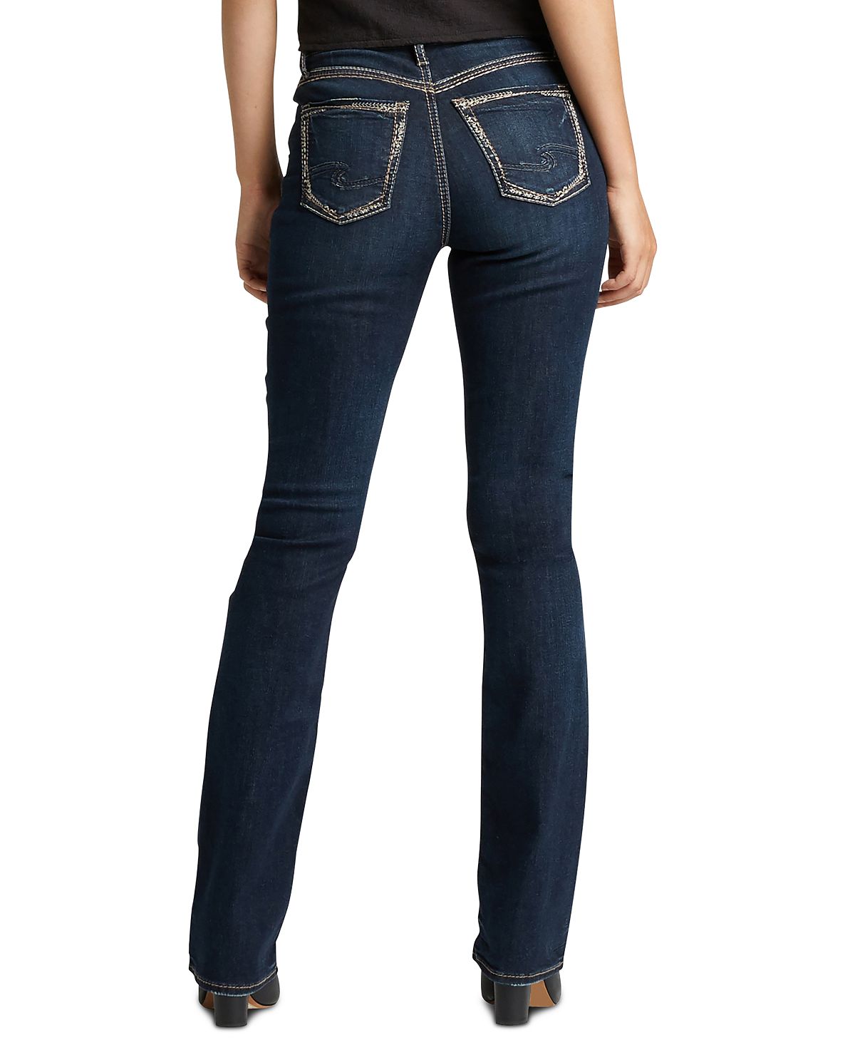 Calça jeans feminina Calley High Rise Slim Boot, azul, tamanho 28, da Silver Jeans Co.