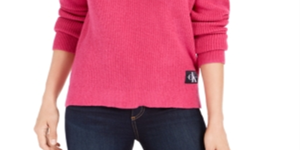 Suéter Calvin Klein Feminino Gola Redonda Rosa Tamanho XS