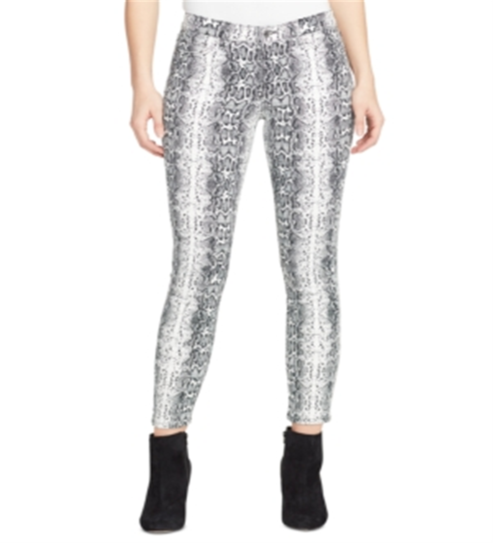 Calça jeans skinny estampada perfeita feminina William Rast, branca, tamanho 25