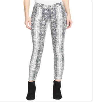 Calça jeans skinny estampada perfeita feminina William Rast, branca, tamanho 25