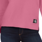 Calvin Klein Suéter de gola redonda feminino, jeans, rosa, tamanho pequeno