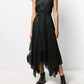 Vestido longo metálico com estampa de leopardo Michael Kors feminino, preto, tamanho extrapequeno