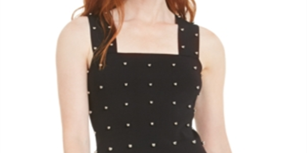 Regata feminina Bar III com tachas, preta, tamanho X-S