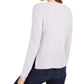 Calvin Klein Jeans Feminino Gola V Chevron Suéter Azul Tamanho P