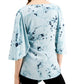 Blusa Alfani Feminina Estampa Floral Amarrada na Frente Azul Tamanho Médio