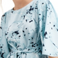 Blusa Alfani Feminina Estampa Floral Amarrada na Frente Azul Tamanho Médio