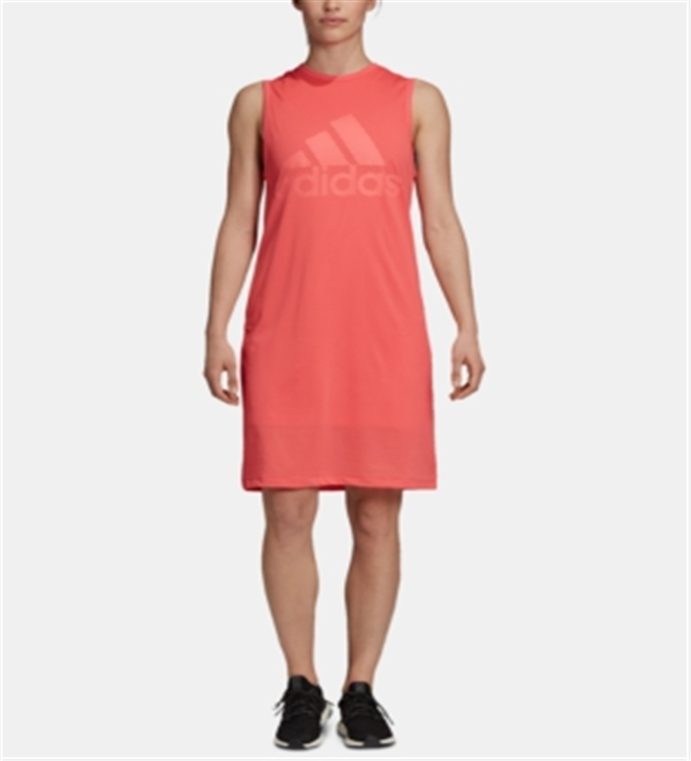 Vestido Adidas Sport ID Feminino, Rosa Prisma/Branco, Tamanho Médio
