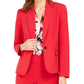 Blazer feminino Nine West com um botão, vermelho, tamanho grande