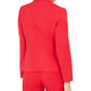 Blazer feminino Nine West com um botão, vermelho, tamanho grande