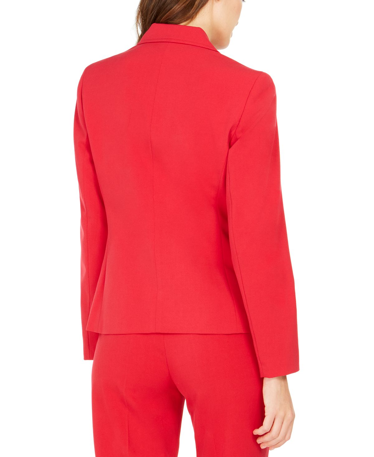 Blazer feminino Nine West com um botão, vermelho, tamanho grande