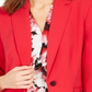 Blazer feminino Nine West com um botão, vermelho, tamanho grande
