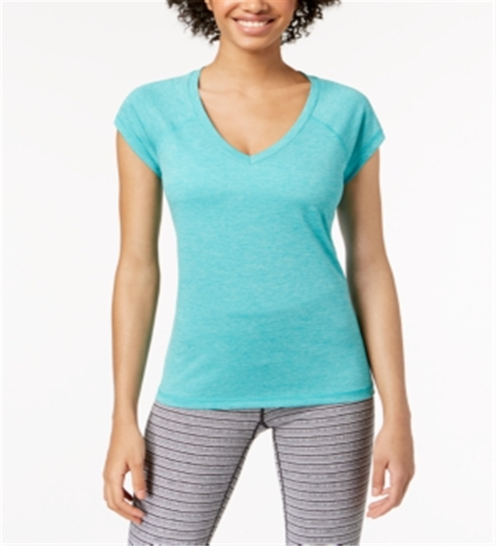 Camiseta Ideology Rapidry Heathered Performance Feminina Azul Tamanho P