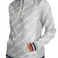 Moletom com capuz Champion feminino com estampa de logotipo Heritage, cinza, tamanho X-S