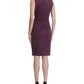 Vestido tubinho assimétrico de camurça sintética feminino Tommy Hilfiger, roxo, tamanho 4