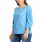 Blusa Ralph Lauren Feminina Manga 3/4 Gola Joia Azul Tamanho Grande
